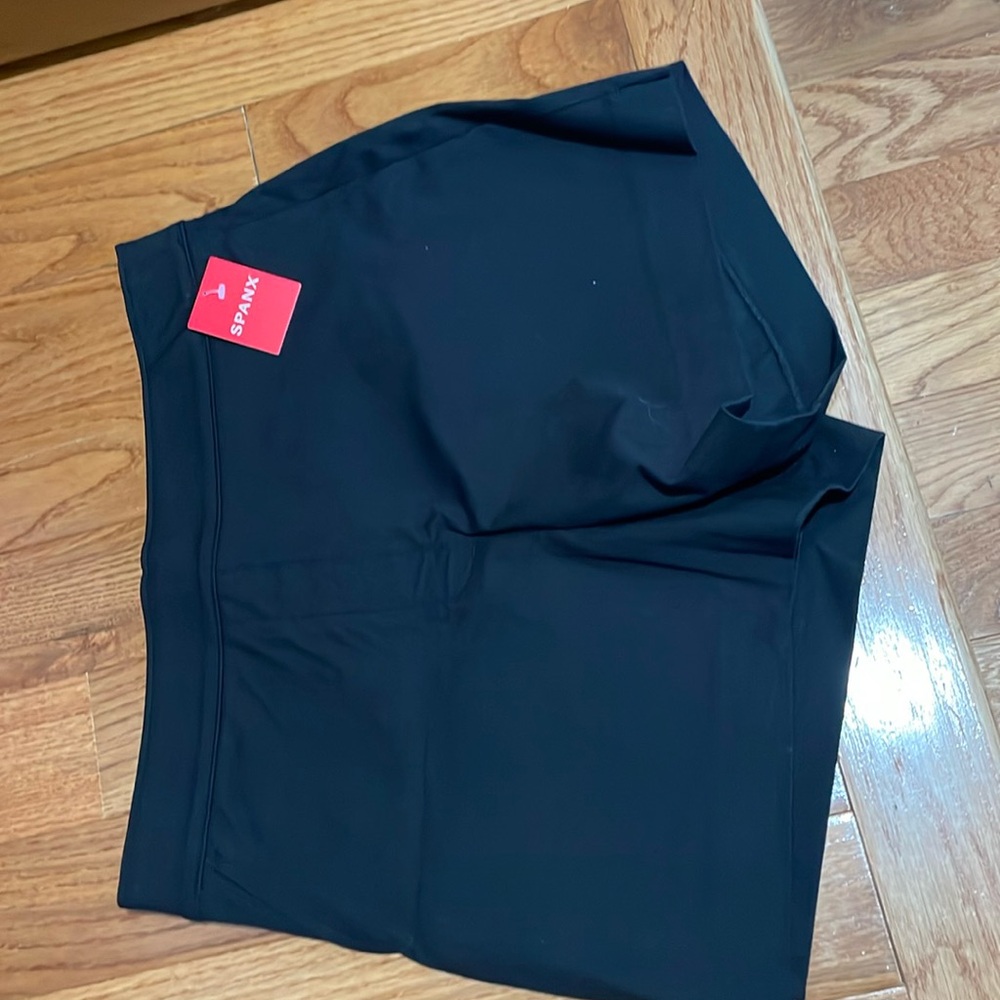 Black Polished Spanx shorts